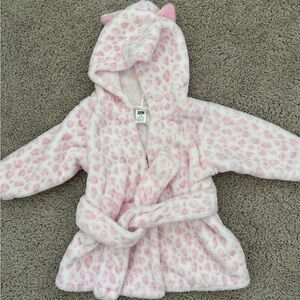 Cozy Pink Leopard Kids robe